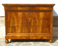 Comò Cassettone L. Filippo '800 PRONTO in Piuma TUTTO NOCE Cappuccino RESTAURATO