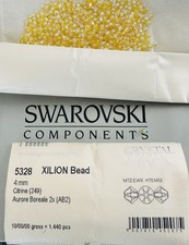 Swarovski 5328 4 mm citrino AB 2X 1440 pezzi Confezione sigillata dall'Austria