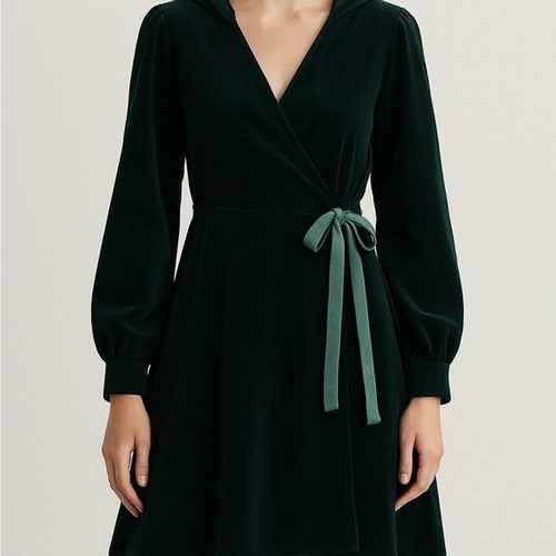 Zara abito velluto verde