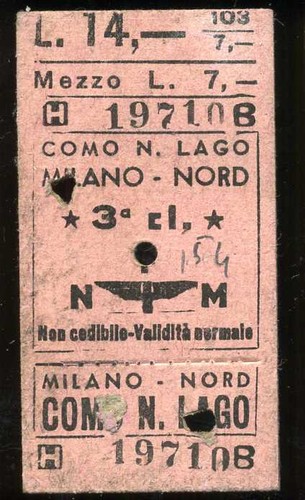 Biglietto treno ferrovia - treno,
