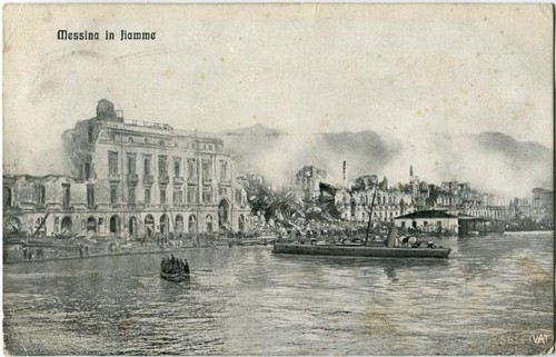 1910 messina fiamme attacco - fiamme,