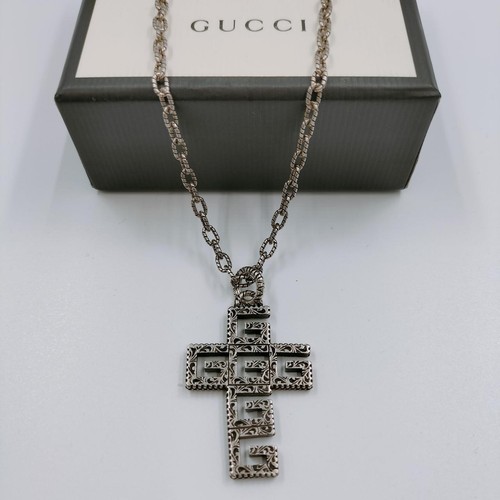 Collana gucci quadrata croce - collana,