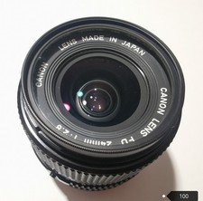 Canon FD 24 mm f 2.8, tappi, Filtro Hoya Uv 52mm senza segni usura. Come Nuovo. 
