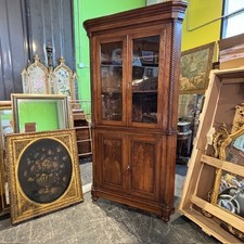 Antica Angoliera/ cantonale Carlo X noce massello . Primi 800 restaurata