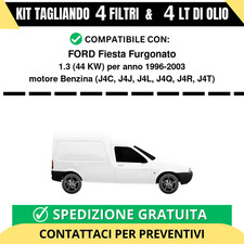 Tagliando per FORD Fiesta Furgonato 1.3 44 kw Benzina 1996-2003 - 4 Lt di oli...