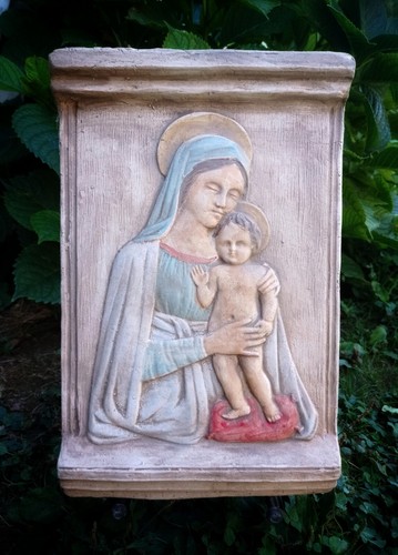 Madonna terracotta dipinta - madonna,
