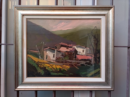 Dipinto olio tavola - su, m