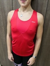 Canotta smanicato Reebok Play Dry sport Donna fitness Running Tank top O42597