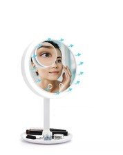 Mirror LED Light Fan Makeup