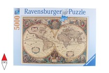 PUZZLE OGGETTI RAVENSBURGER CARTE GEOGRAFICHE ANTICO MAPPAMONDO 5000 PZ