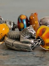 Charm Perline Tigre Redbalifrog ?? Argento Sterling Collezione Animali