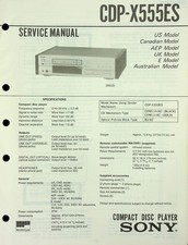 Service Manual Sony CDP-X555ES