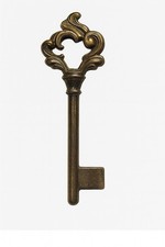 CHIAVE PASSEPARTOUT PORTE INTERNE E MOBILI VALLI & COLOMBO OTTONE BRONZO VINTAGE