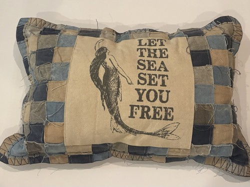 Cuscino patchwork sirena