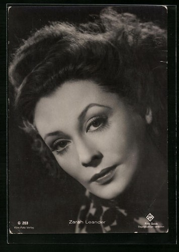 Cartolina attrice zarah - cartolina,