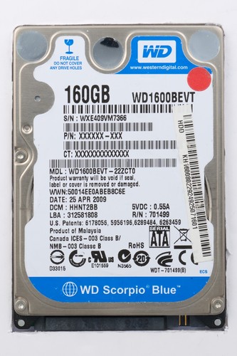 Wd1600bevt 22zct0 160 gb - wd,