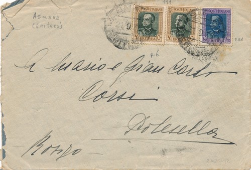 Eritrea 1935 busta - 1935, per