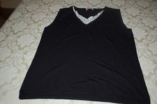 Sara C, Sotto giacca donna, Nero con applicazioni, Viscosa, vedi misure, usata