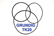 SET CINGHIE GRUNDIG TK 20 REGISTRATORE A BOBINE BOBINA NUOVE FRESCHE TK20 BELT