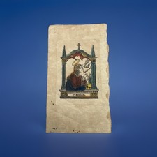 Santino SANTA ROSALIA Incisione Acquerellata Fine ‘700