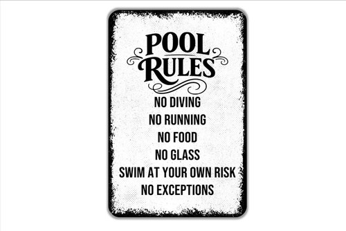 Cartello regole piscina - cartello,
