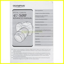 Olympus E-500 User's manual. Instructions booklet. English