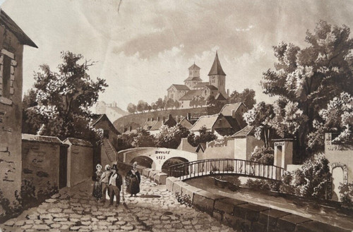 Antico villaggio disegno a - antico,