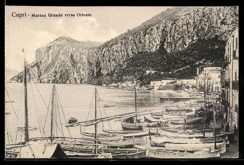 Cartolina capri marina grande - cartolina, capri,