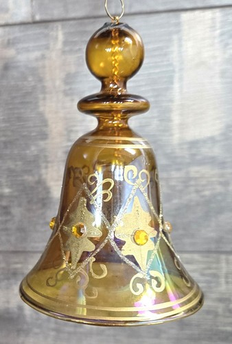 Campana vetro oro ambrato - campana,