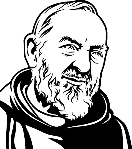 Adesivo sticker padre pio - adesivo,