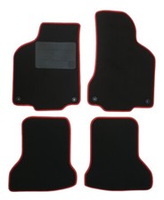 Tappetini Tappeti Auto Volkswagen Polo III 1999 2001 (Bordo Rosso e Ganci Tondi)