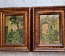 Ettore Roesler Franz,Roma Sparita, lotto due quadretti riproduzione originale 