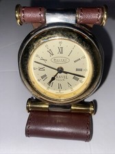 SVEGLIA DA VIAGGIO VINTAGE DALVEY PELLE MARRONE USATA MADE IN SCOZIA
