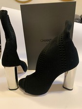 Scarpe Tronchetto Sandalo Nero Tacco metallico - Nere   Mis. 40 !!