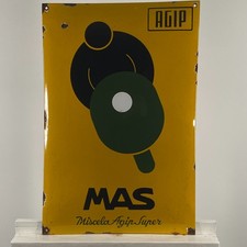 Insegna smaltata Agip - 60x40