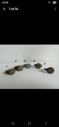 Anelli romani bronzo x 5 - ,