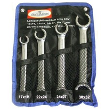 SET 4PZ CHIAVI APERTE SPACCATE POLIGONALI RACCORDI TUBI FRENI 17 x 32 mm