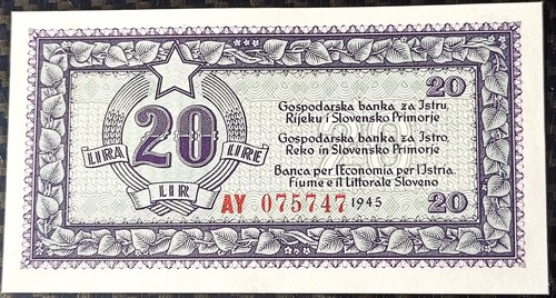 Lire 1945 occupazione - 20,
