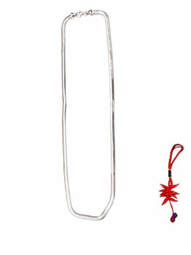 Collana piatta snake argento - collana,