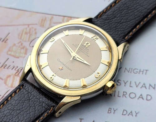 14k gold steel omega - /,