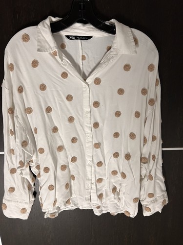 Blusa zara bianca con - blusa,