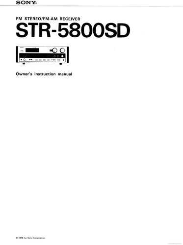 Sony str 5800sd - sony, str-5800sd