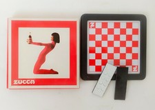 ♥ GIOCO DAMA RABARBARO ZUCCA VINTAGE PUBBLICITARIO DESIGN ANNI 70 DA VIAGGIO