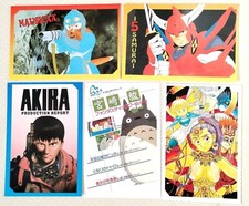 Cinque Cartoline Originali Cartoon Japan