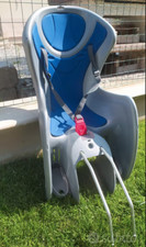 SEGGIOLINO BICI BAMBINO ATTACCO OMOLOGATO 22Kg POSTERIORE GRIGIO-BLU