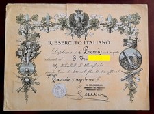 Regno - Diploma di 1° Premio medaglia d'argento - Gara di tiro con fucile 1931