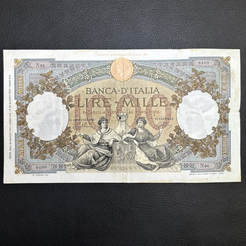 Italie italia billet 1000 - italia,