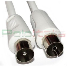 Cavo da 0,5 a 20m ANTENNA TV maschio/femmina Schermato coassiale IEC prolunga av