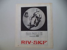advertising Pubblicità 1970 CUSCINETTI RIV e MOTO MV AGUSTA e GIACOMO AGOSTINI