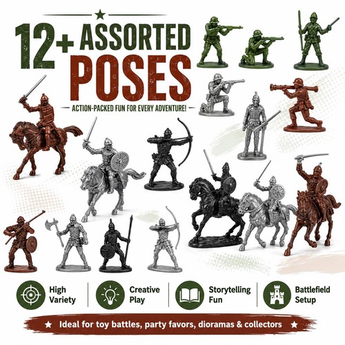 Plastica cavaliere esercito - plastica,